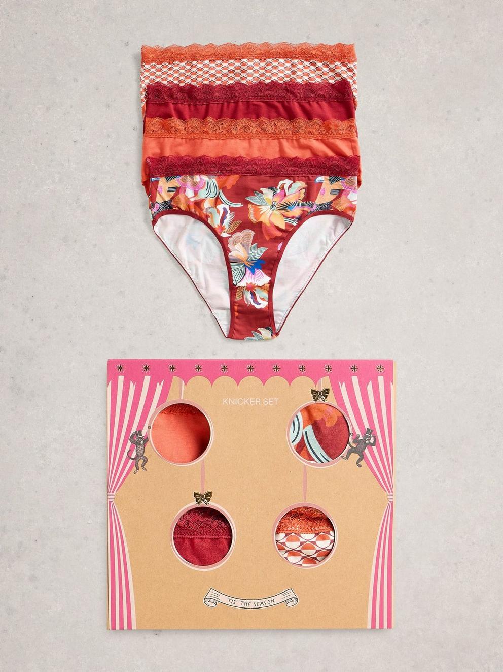 4 PACK KNICKER BOX SET in RED MLT - LIFESTYLE