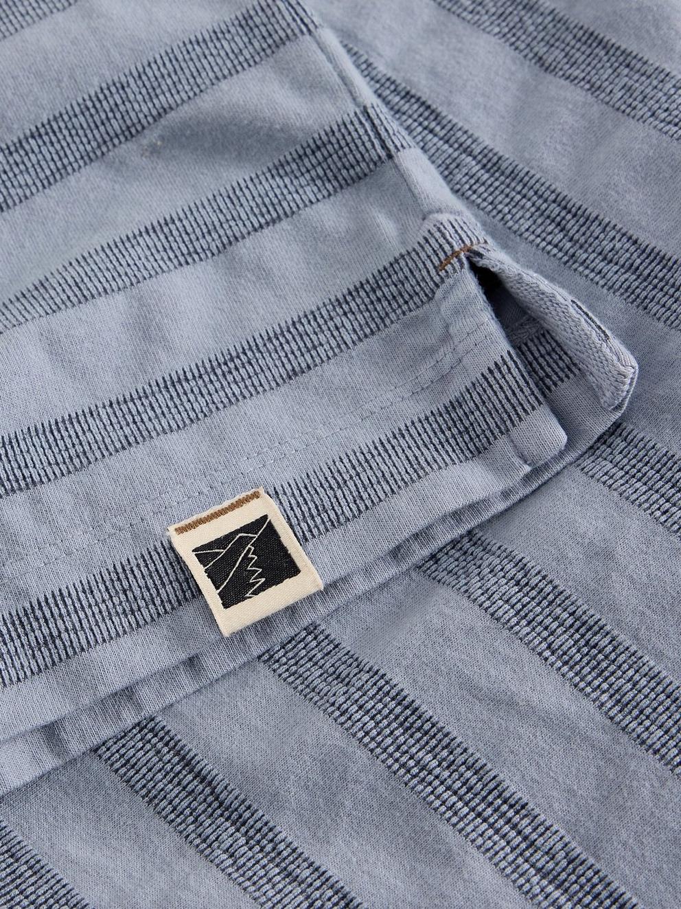 Harrington Stripe Tee in BLUE MLT - FLAT DETAIL