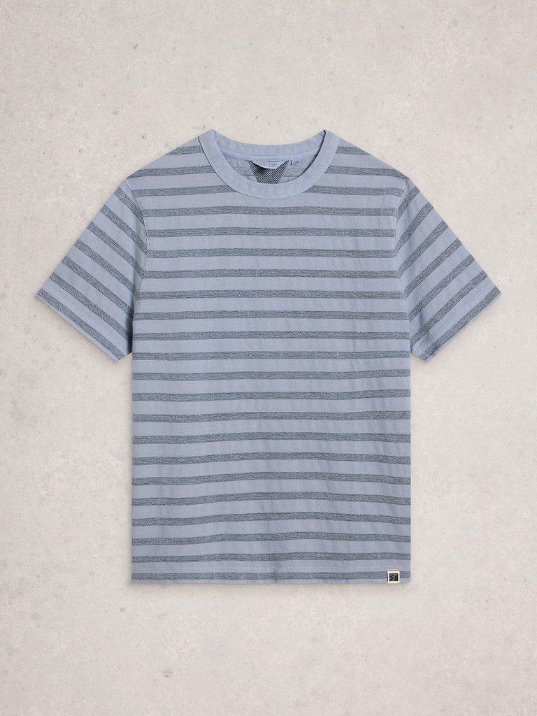 Harrington Stripe Tee in BLUE MLT - FLAT FRONT