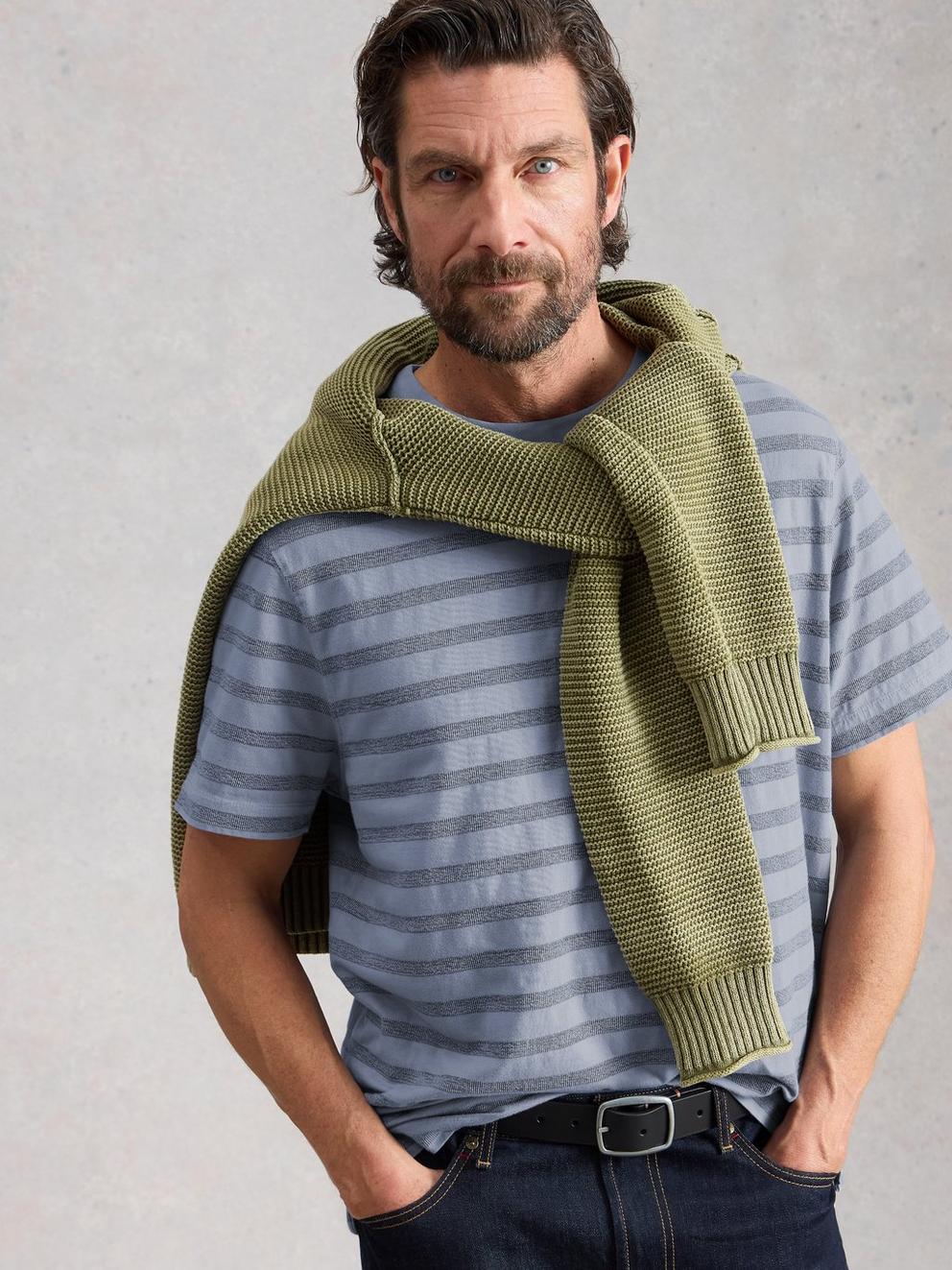 Harrington Stripe Tee in BLUE MLT - LIFESTYLE