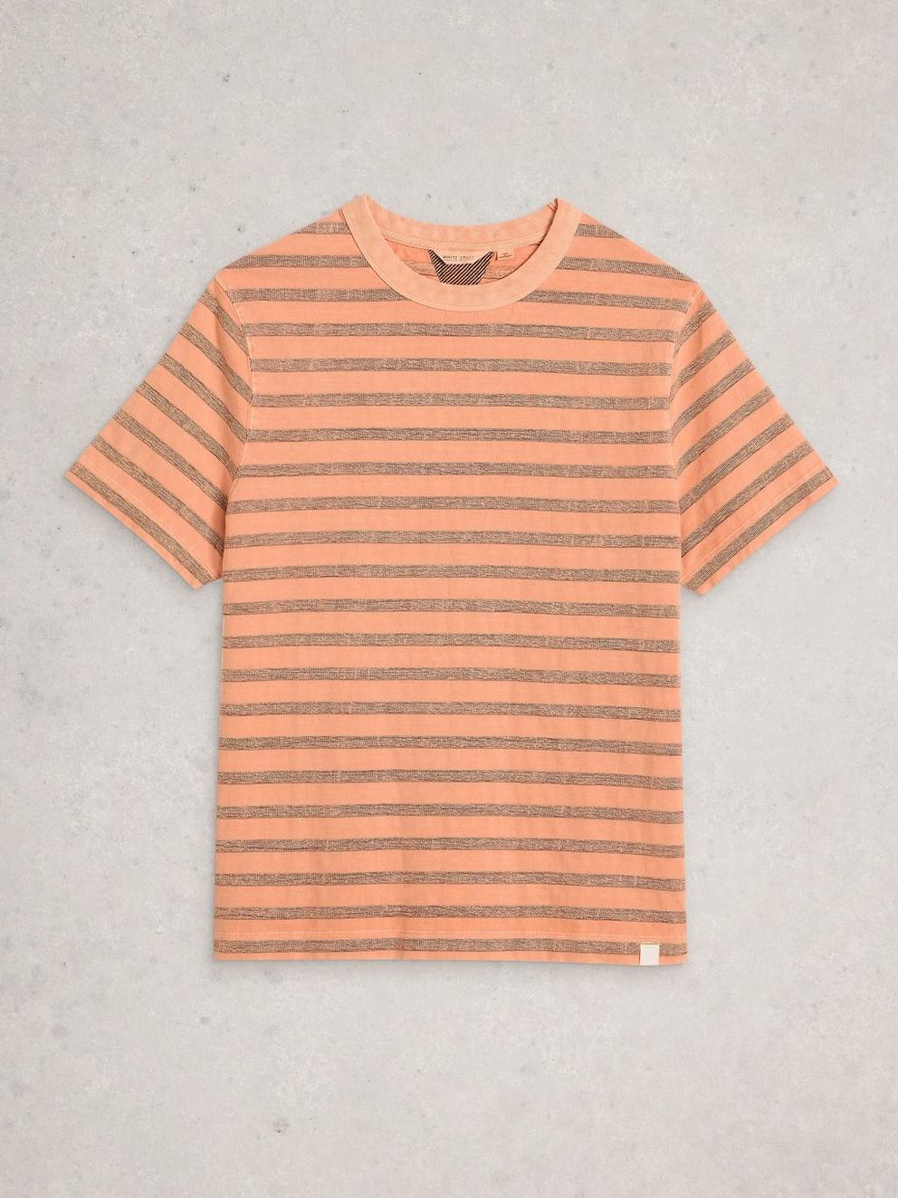 Harrington Stripe Tee in ORANGE MLT - FLAT FRONT