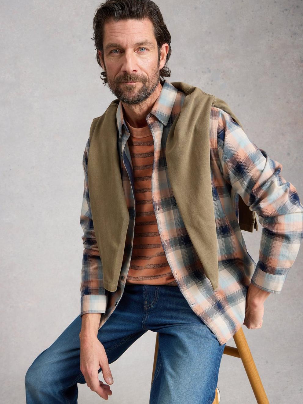 Harrington Stripe Tee in ORANGE MLT - LIFESTYLE