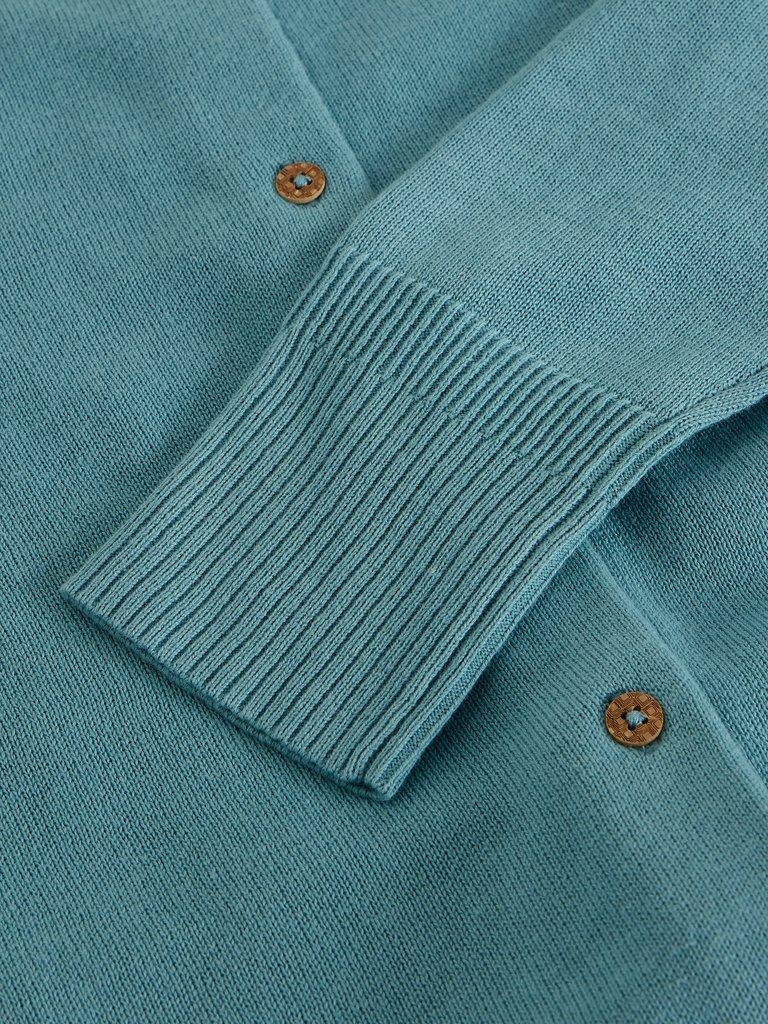 MILLIE CARDI in MID BLUE - FLAT DETAIL