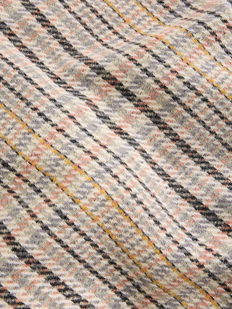 Robyn Check Wool Blend Coat in GREY MLT - FLAT DETAIL