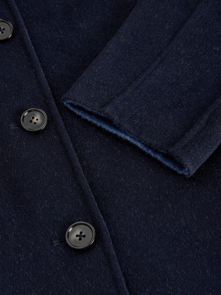 Aden Wool Blend Jacket in NAVY MULTI - FLAT DETAIL