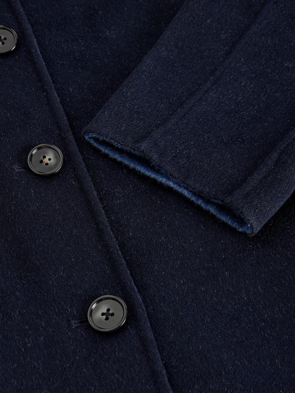 Aden Wool Blend Jacket in NAVY MULTI - FLAT DETAIL