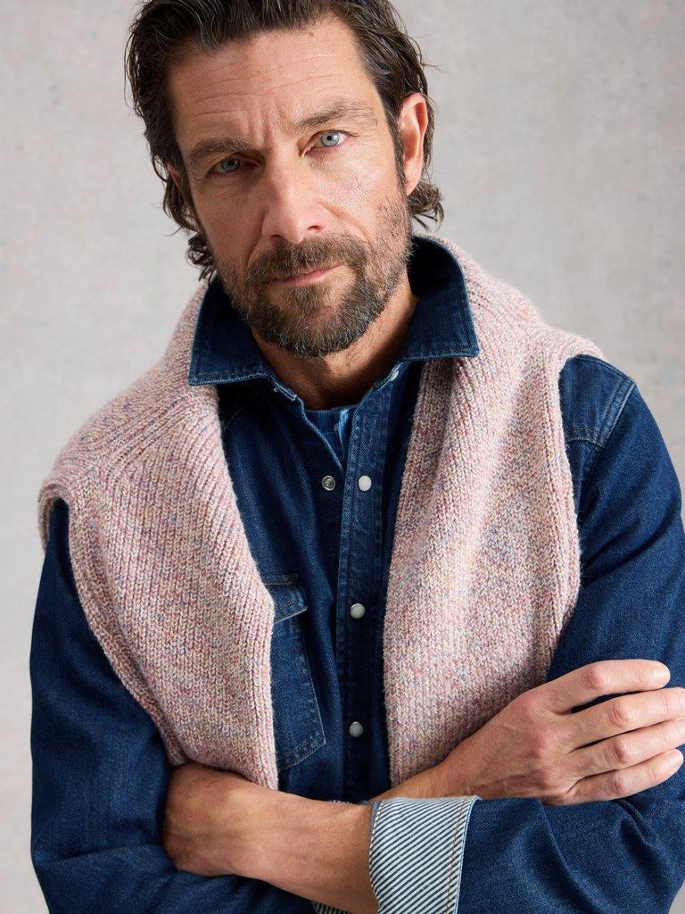 Darvel Denim Shirt in DK DENIM - MODEL DETAIL