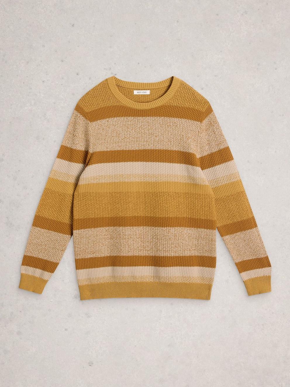 Ombre Stripe Crew Neck in YELLOW MLT - FLAT FRONT