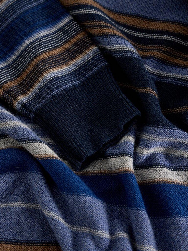 Abstract Stripe Crew in BLUE MLT - FLAT DETAIL