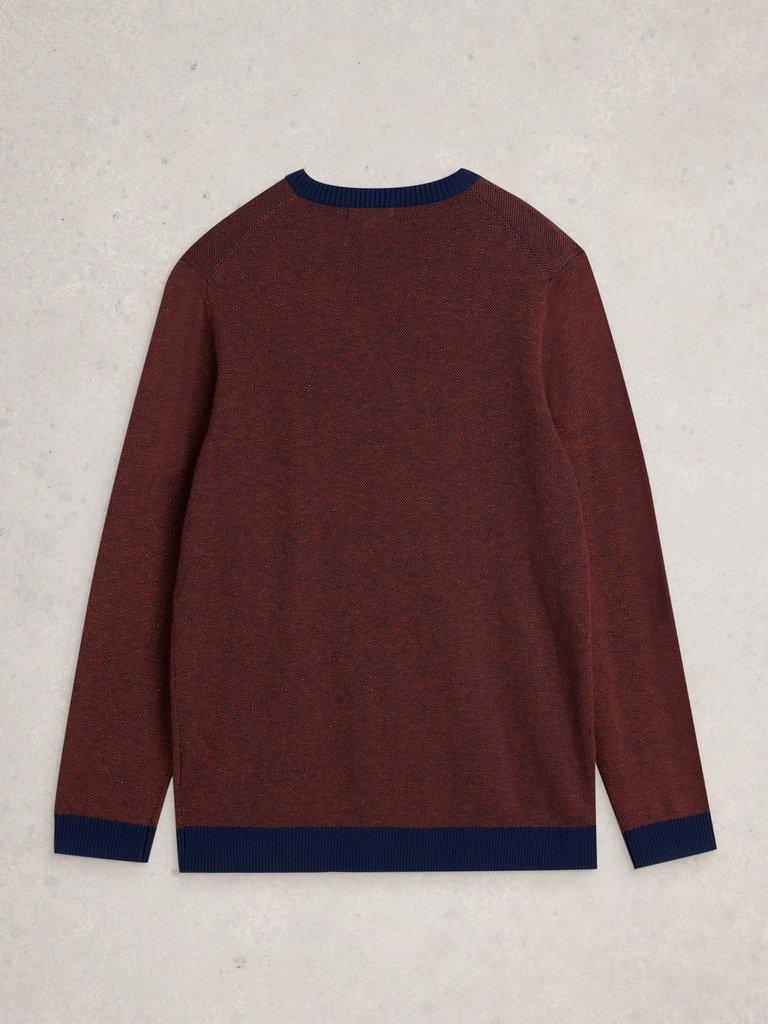 Jacqaurd Crew in ORANGE MLT - FLAT BACK