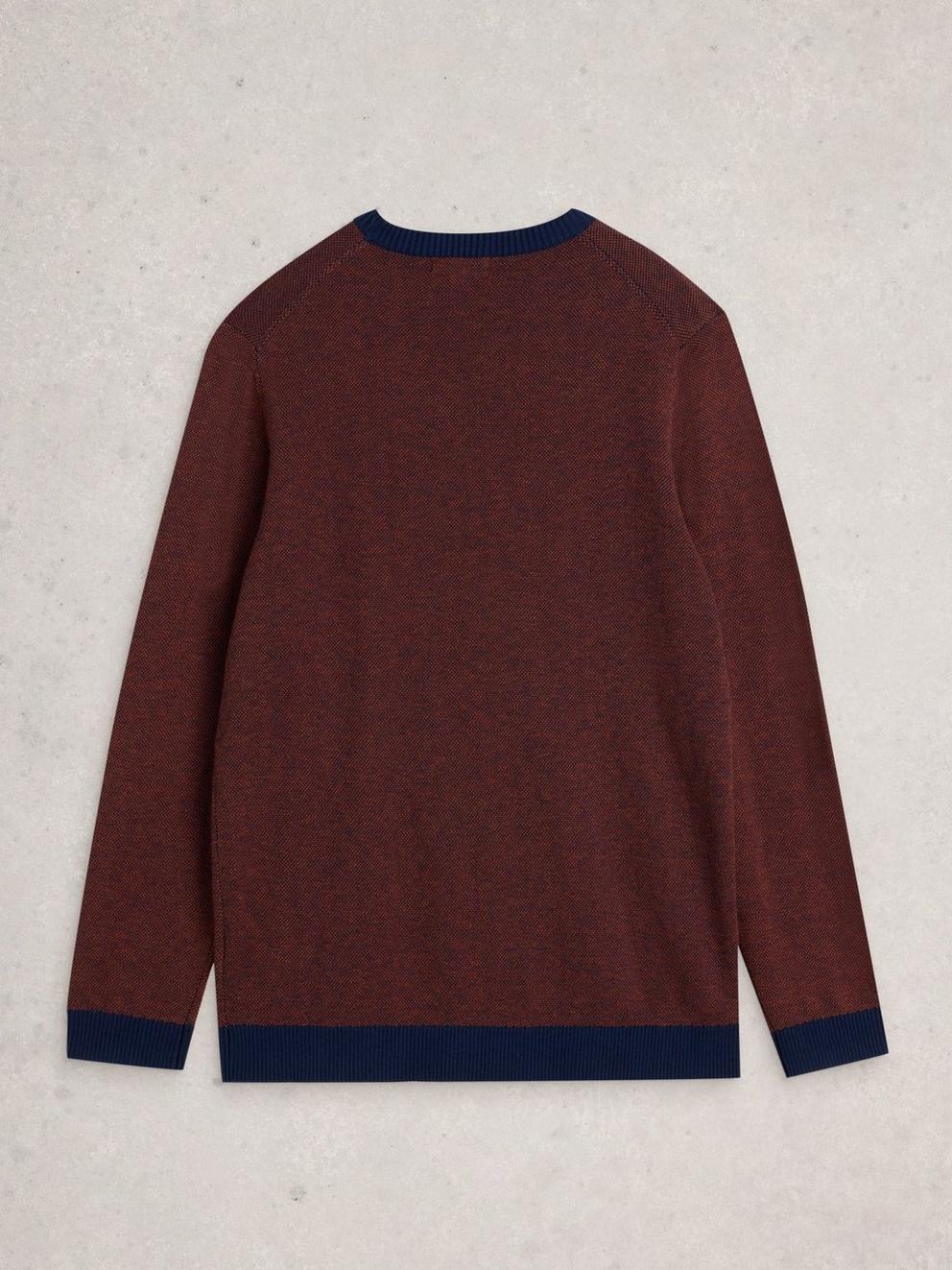 Jacqaurd Crew in ORANGE MLT - FLAT BACK