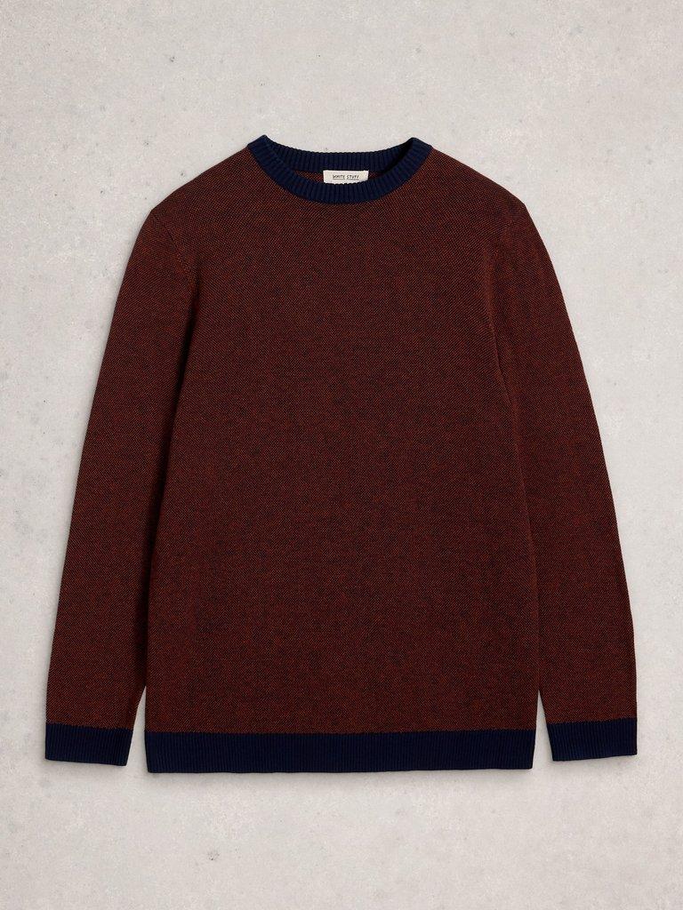 Jacqaurd Crew in ORANGE MLT - FLAT FRONT