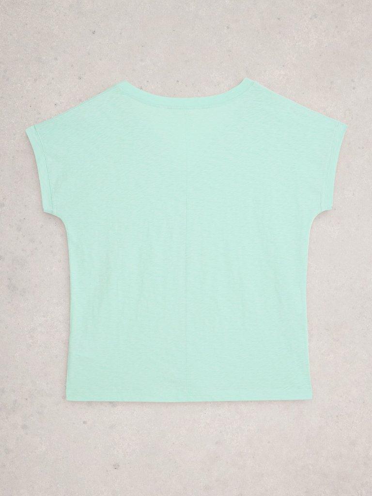NAI NOTCH NECK TEE in BRT BLUE - FLAT BACK