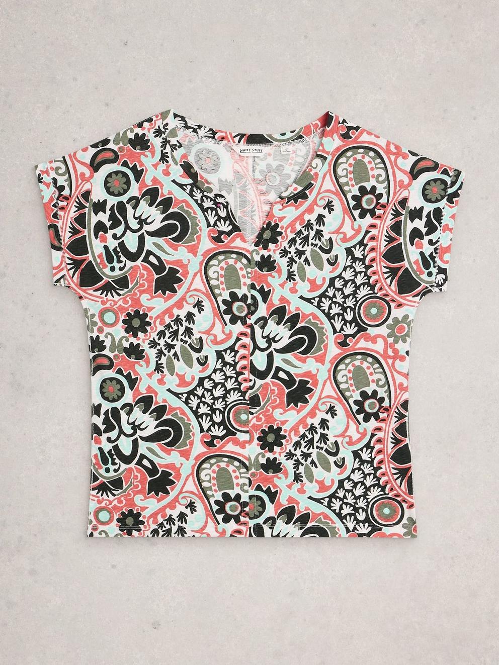 NAI NOTCH NECK TEE in WHITE PR - FLAT FRONT