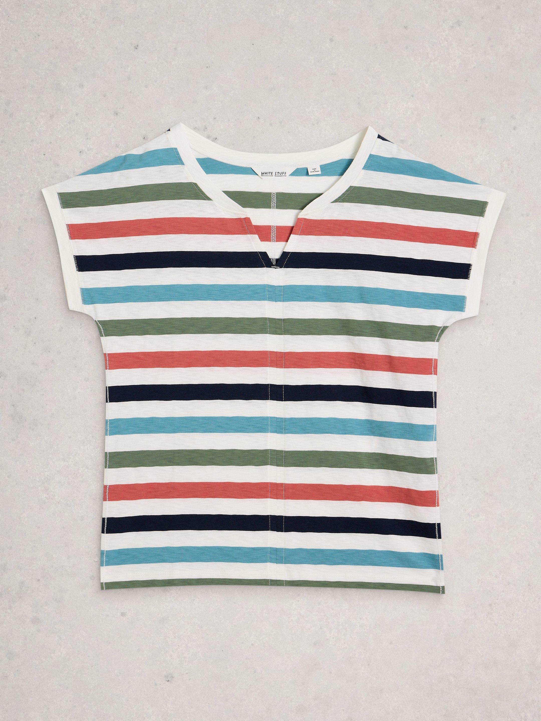 NAI NOTCH STRIPE TEE