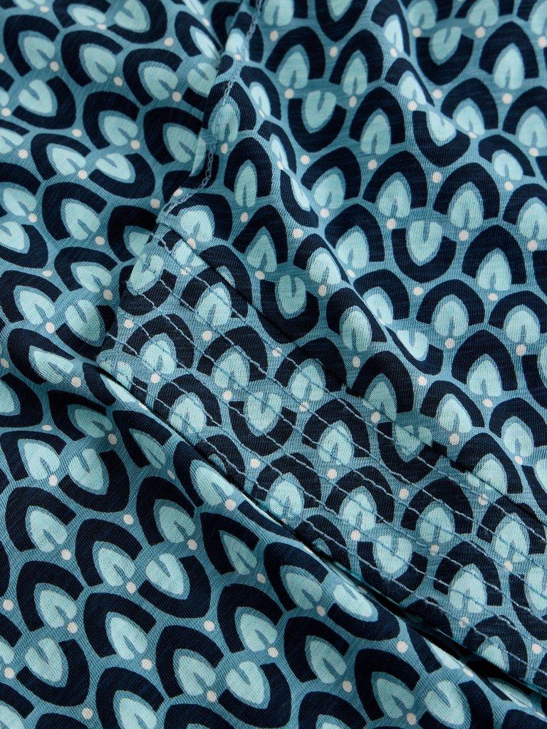 WENDY TEE in BLUE PR - FLAT DETAIL