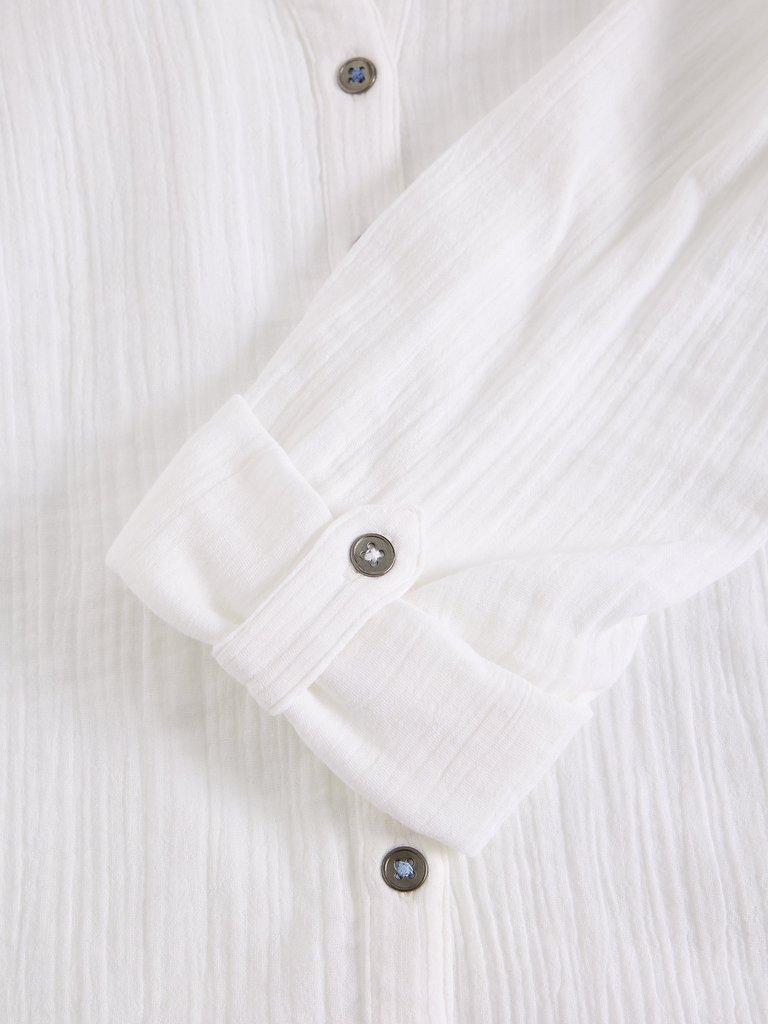 ANNIE DOUBLE CLOTH in BRIL WHITE - FLAT DETAIL
