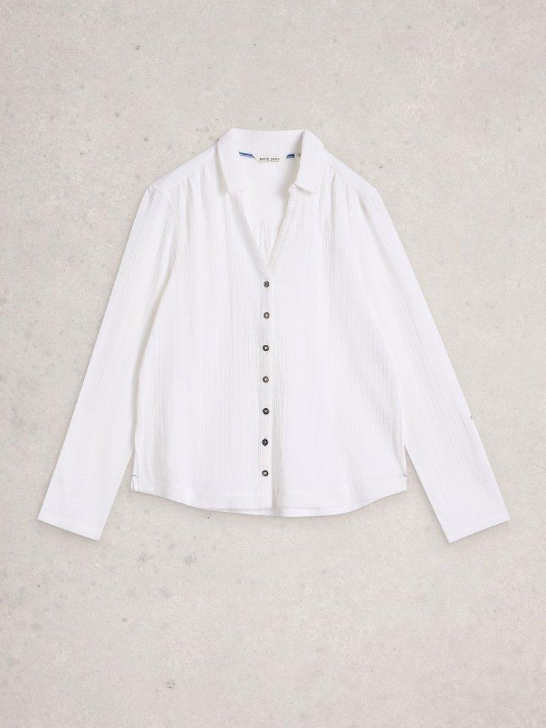 ANNIE DOUBLE CLOTH in BRIL WHITE - FLAT FRONT