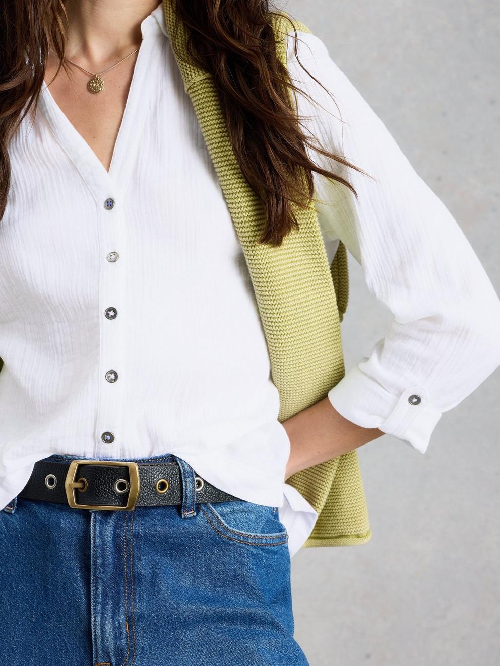 ANNIE DOUBLE CLOTH in BRIL WHITE - LIFESTYLE