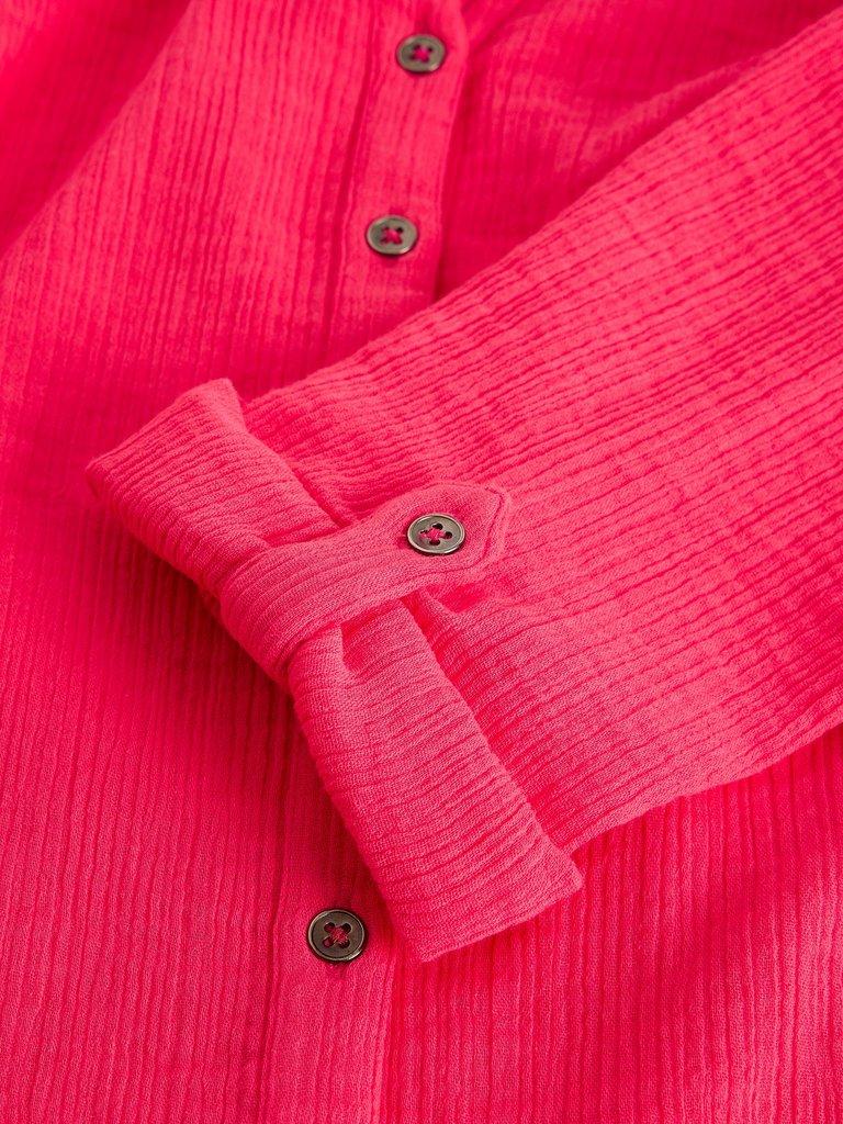 ANNIE DOUBLE CLOTH in BRT PINK - FLAT DETAIL