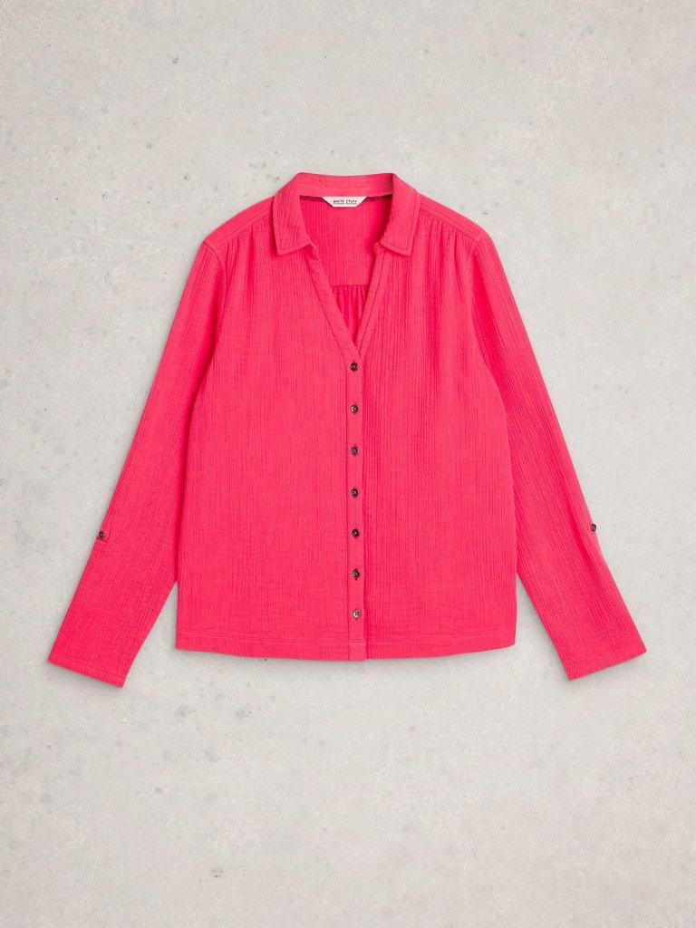 ANNIE DOUBLE CLOTH in BRT PINK - FLAT FRONT