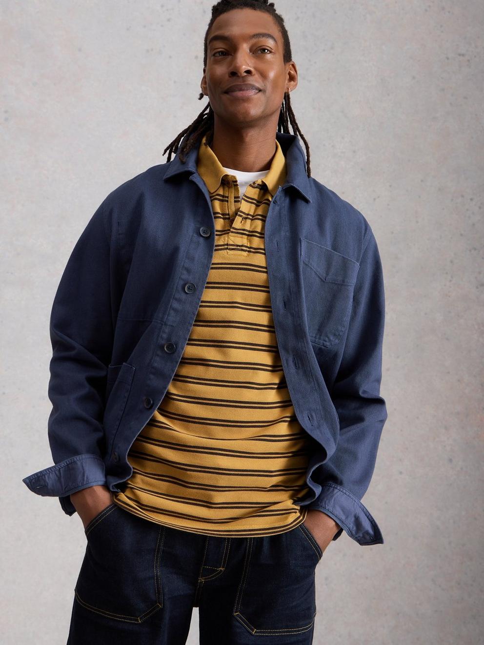 SS Utility Stripe Polo in YELLOW MLT - LIFESTYLE