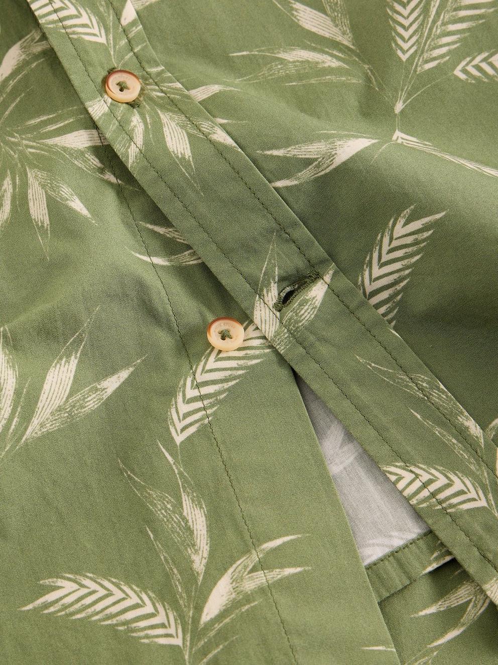 Geo SS Printed Shirt in GREEN PR - FLAT DETAIL