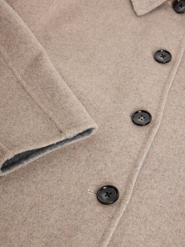 Aden Wool Blend Collared Jacket in NAT MLT - FLAT DETAIL