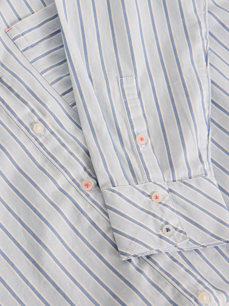 Sadie Poplin Boyfriend Shirt  in BLUE MLT - FLAT DETAIL