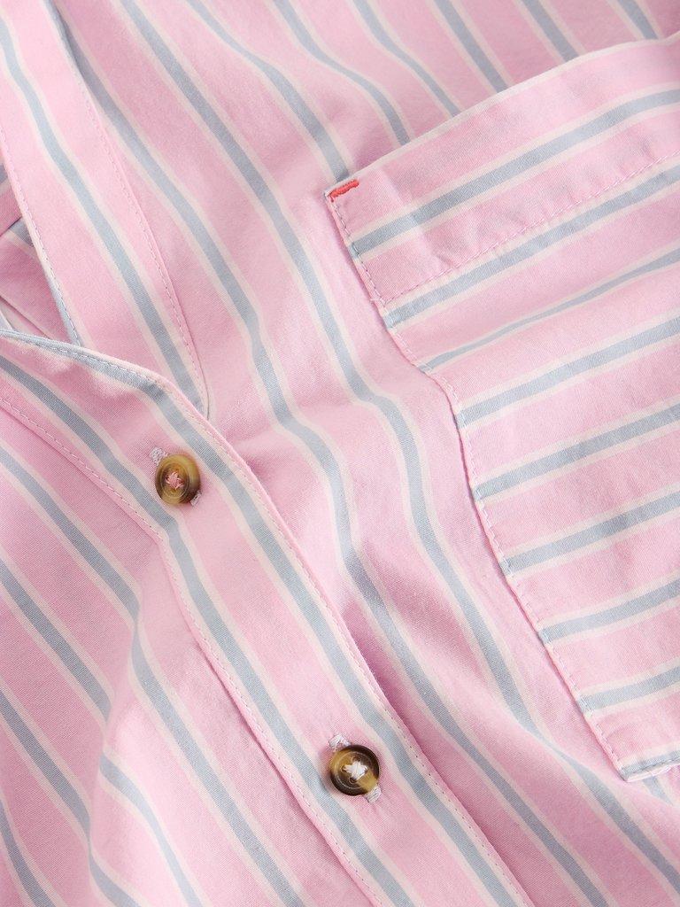 Sadie Poplin Boyfriend Shirt  in PINK MLT - FLAT DETAIL