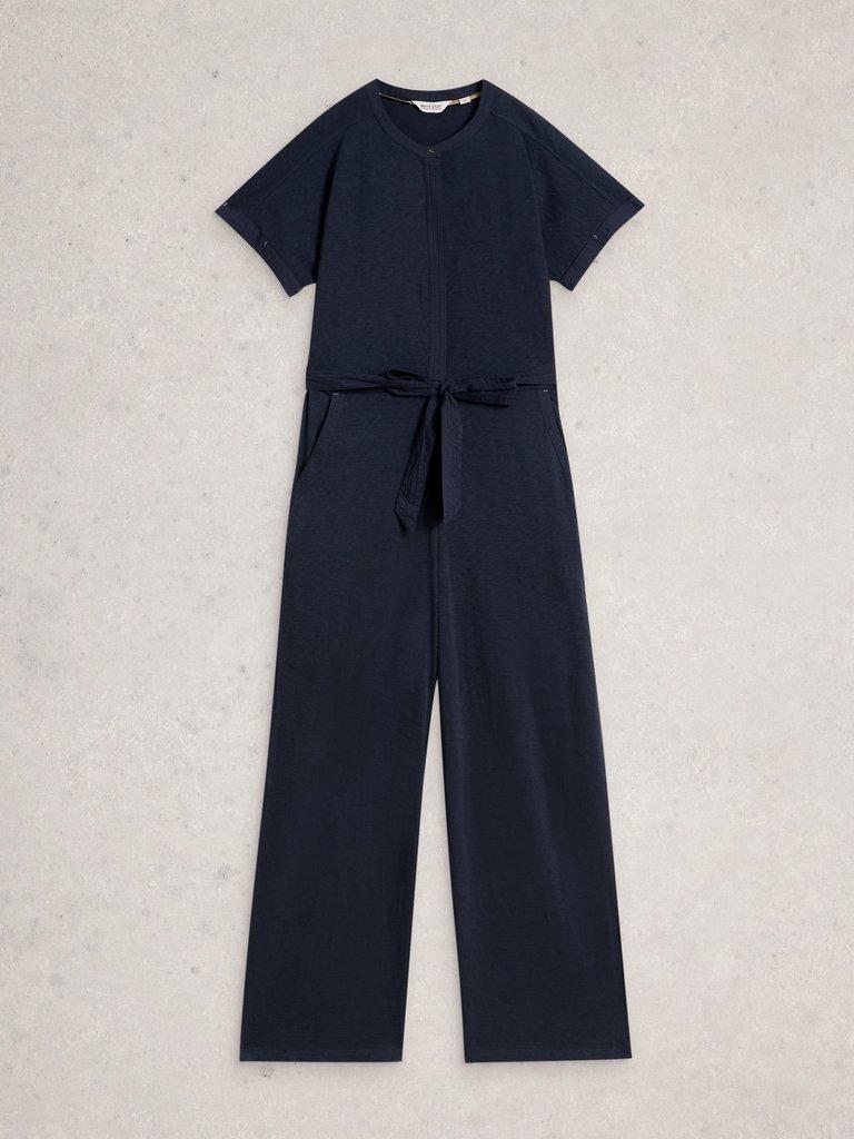 Sandy Jersey Jumpsuit in DARK NAVY - FLAT FRONT