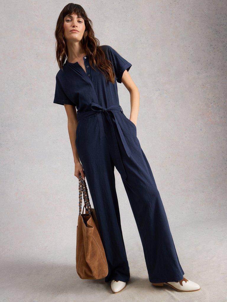 Sandy Jersey Jumpsuit in DARK NAVY - LIFESTYLE