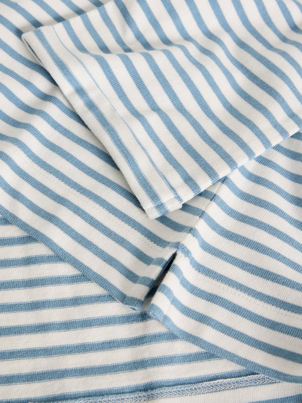 KIM LONG SLEEVE TOP in IVORY MLT - FLAT DETAIL