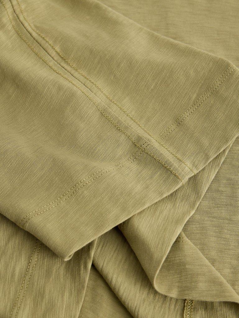 KATYA SHORT SLEEVE TEE in KHAKI GRN - FLAT DETAIL