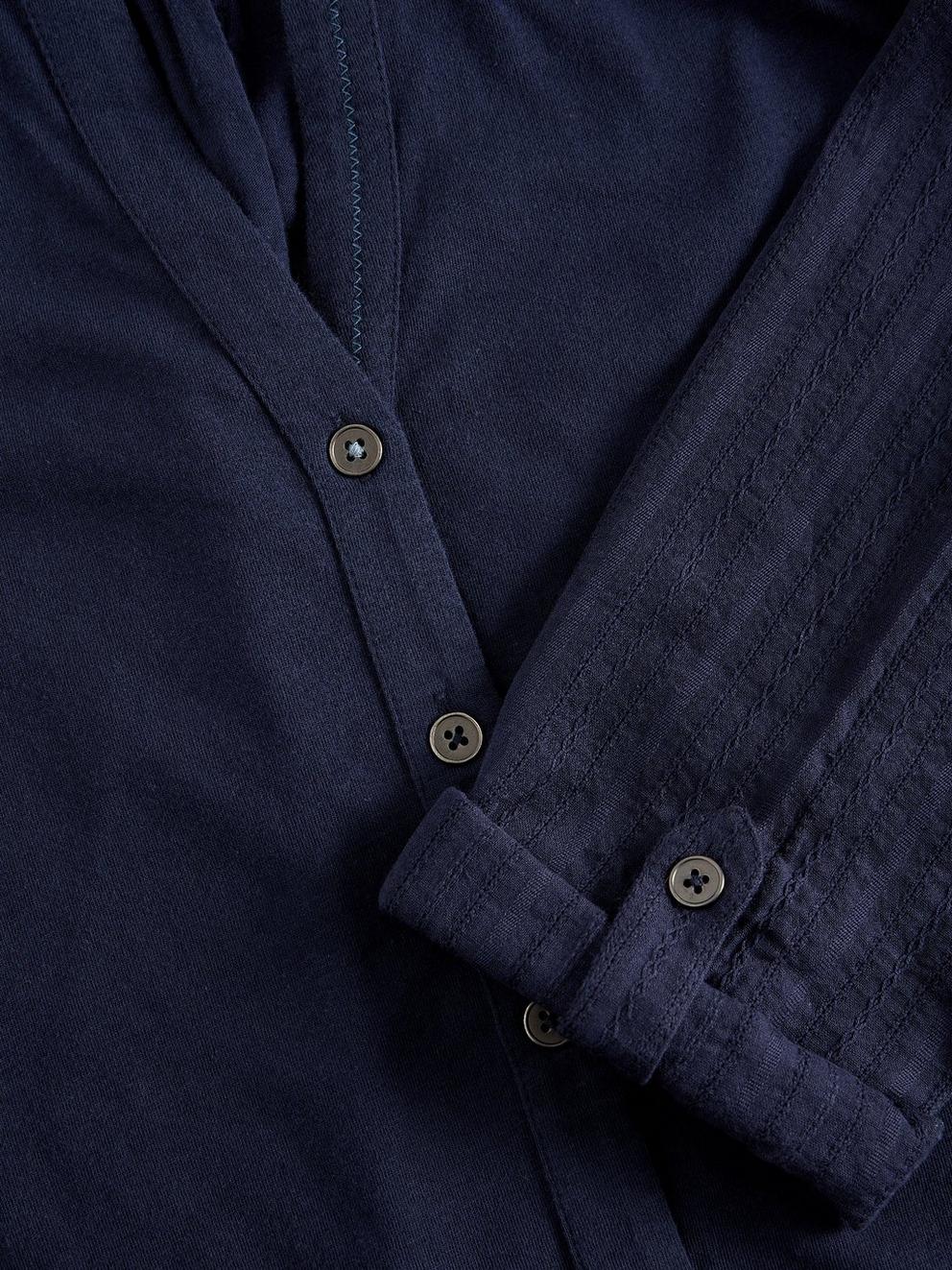 ANNIE MIX LONGLINE in FR NAVY - FLAT DETAIL