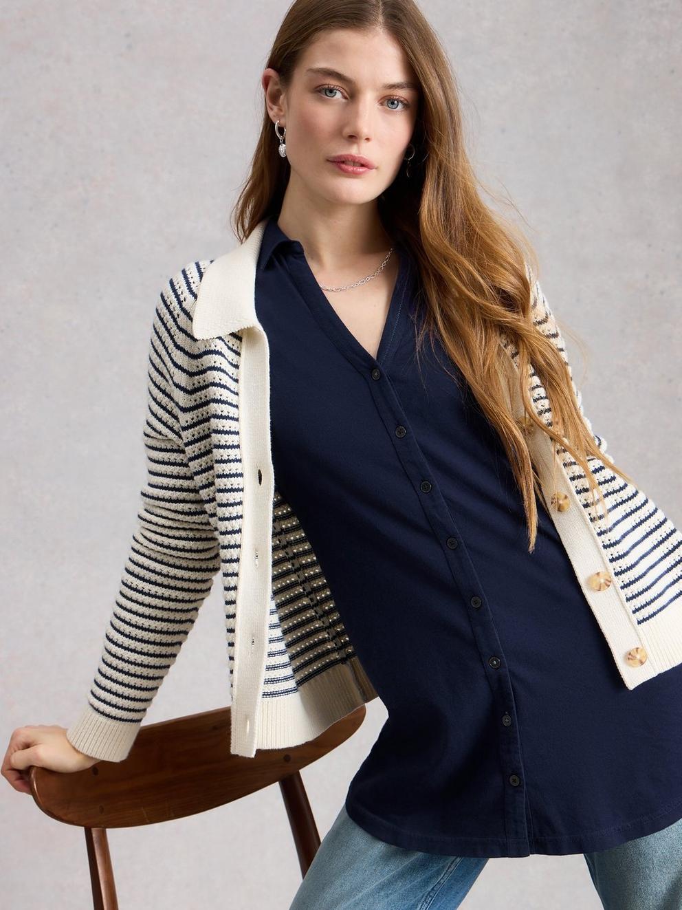 ANNIE MIX LONGLINE in FR NAVY - LIFESTYLE