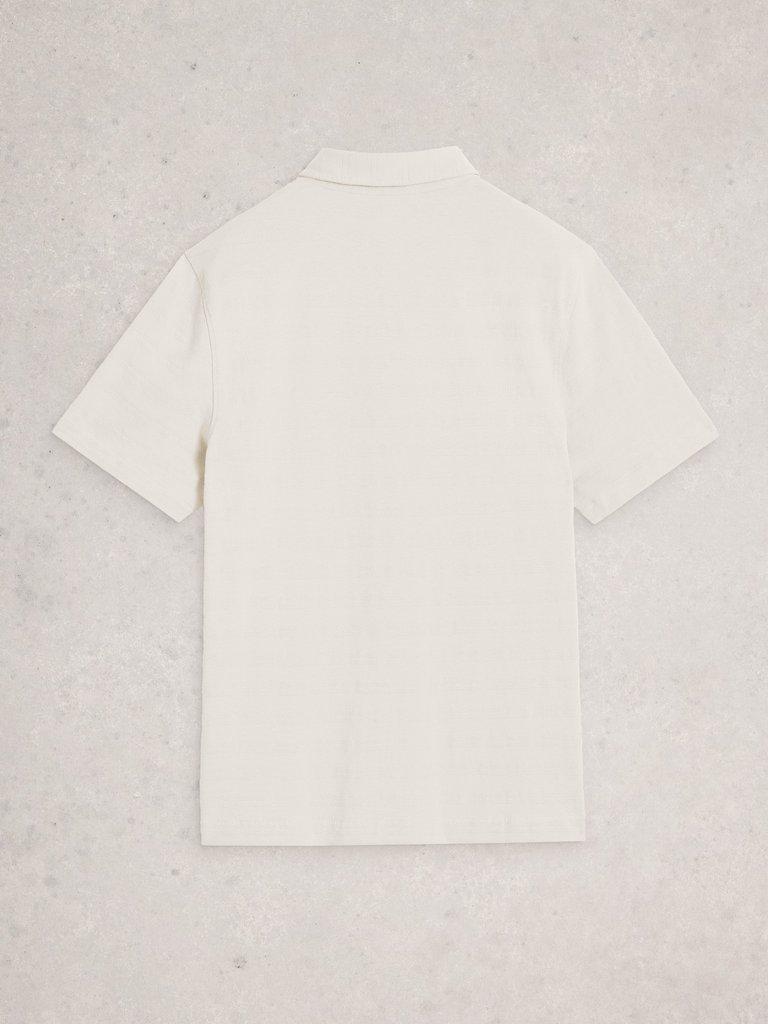 Cotton Stripe Polo in NAT WHITE - FLAT BACK