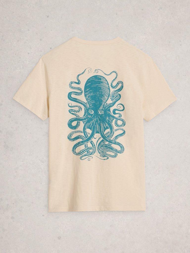 Octopus Graphic Tee in WHITE PR - FLAT BACK