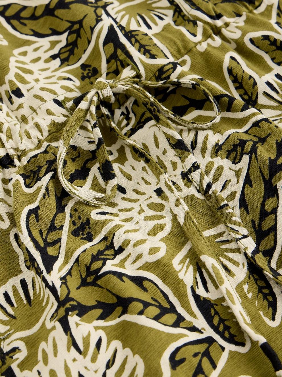 Heidi Jersey Print Dress in GREEN PR - FLAT DETAIL