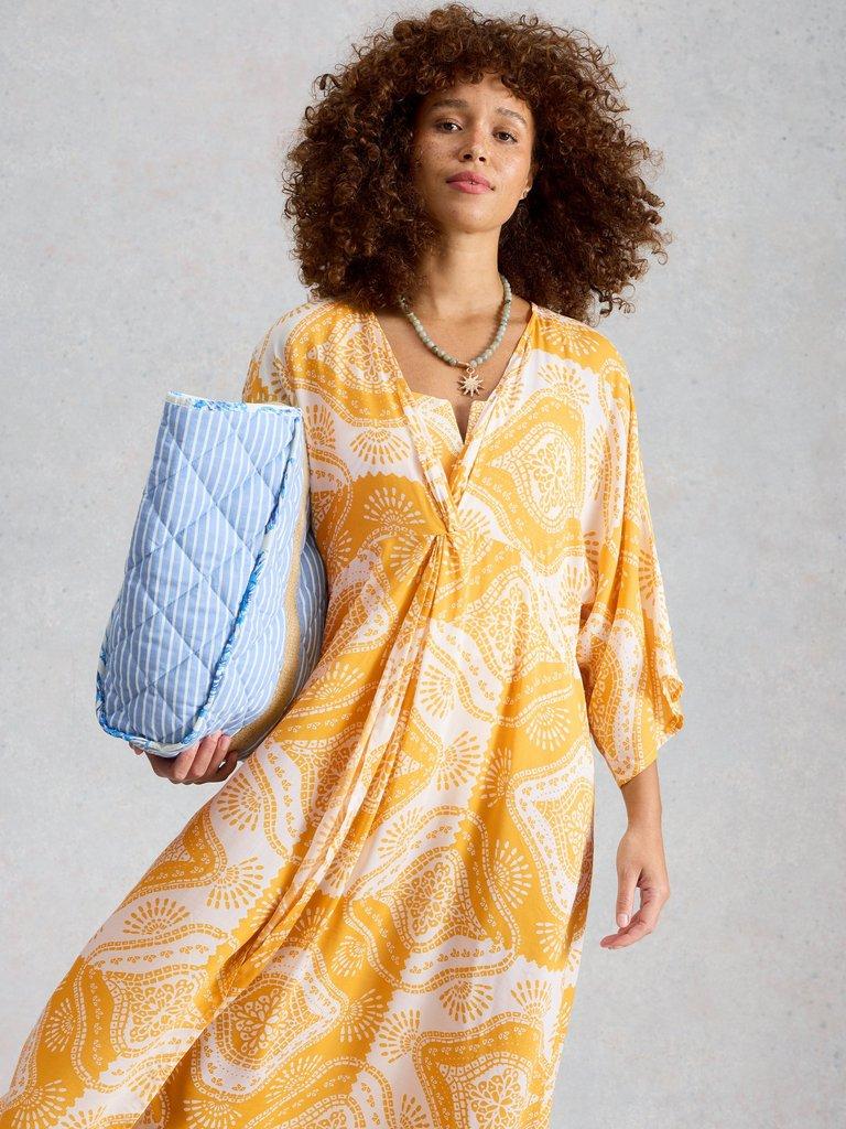 Cleo V Neck Kimono in YELLOW PR - LIFESTYLE