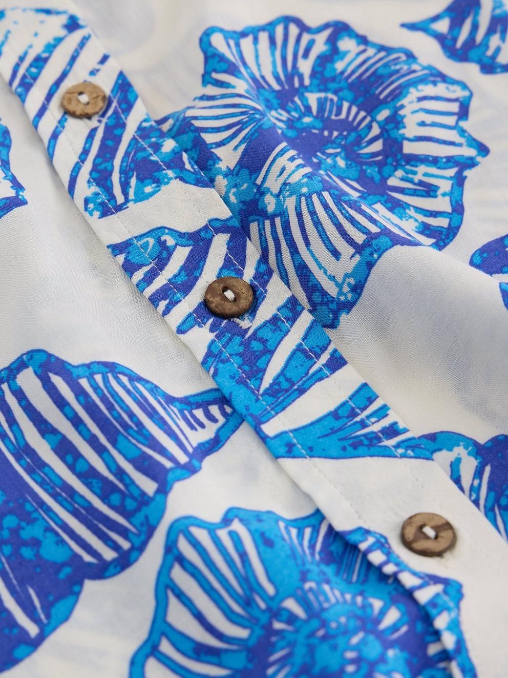 Suzie Beach Shirt Dress in IVORY PR - FLAT DETAIL