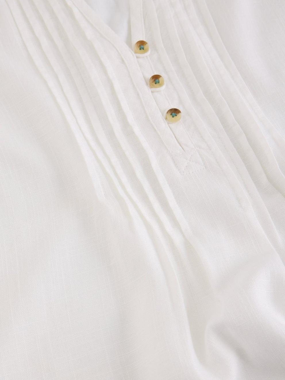 POPPY TOP in BRIL WHITE - FLAT DETAIL
