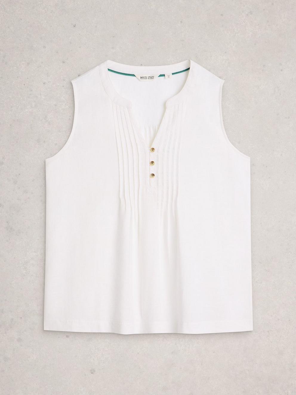 POPPY TOP in BRIL WHITE - FLAT FRONT