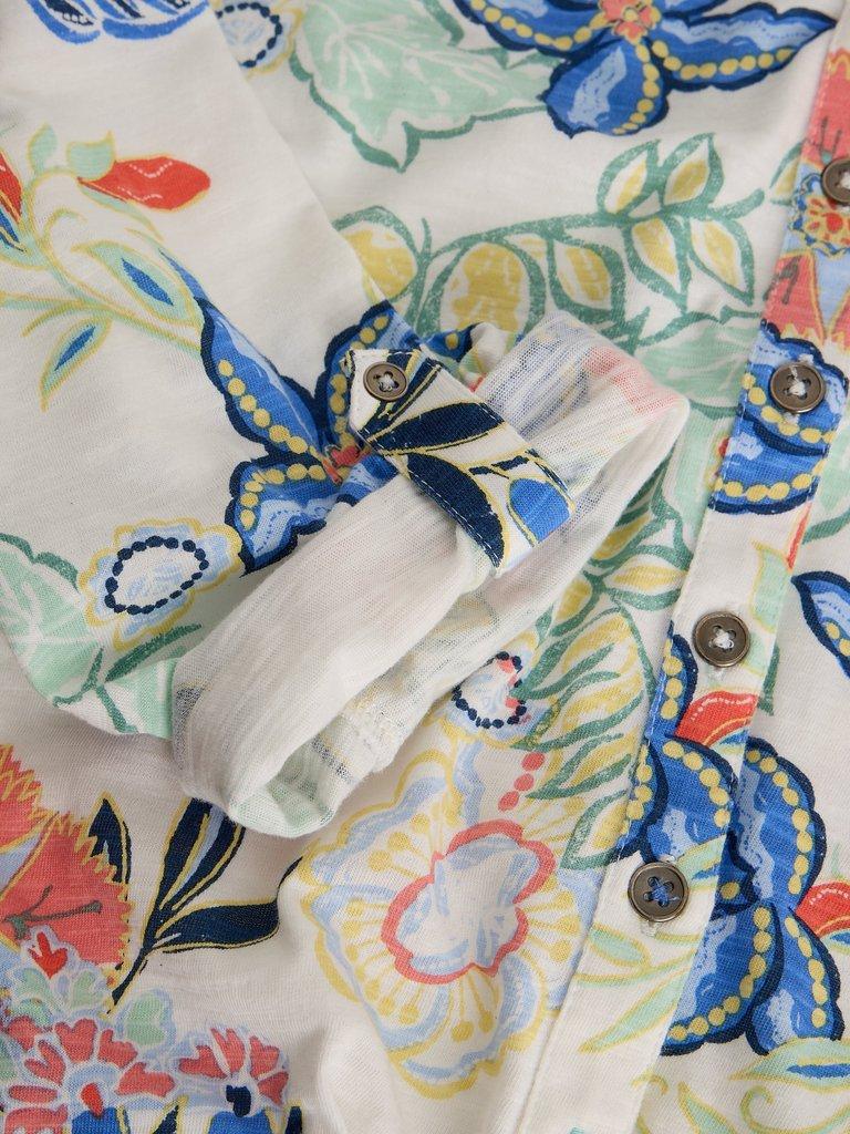 ANNIE JERSEY SHIRT PRINT in IVORY PR - FLAT DETAIL