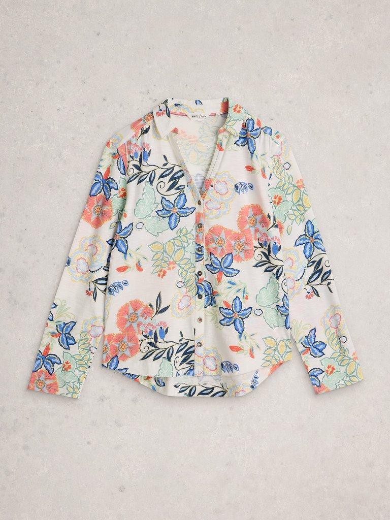 ANNIE JERSEY SHIRT PRINT in IVORY PR - FLAT FRONT