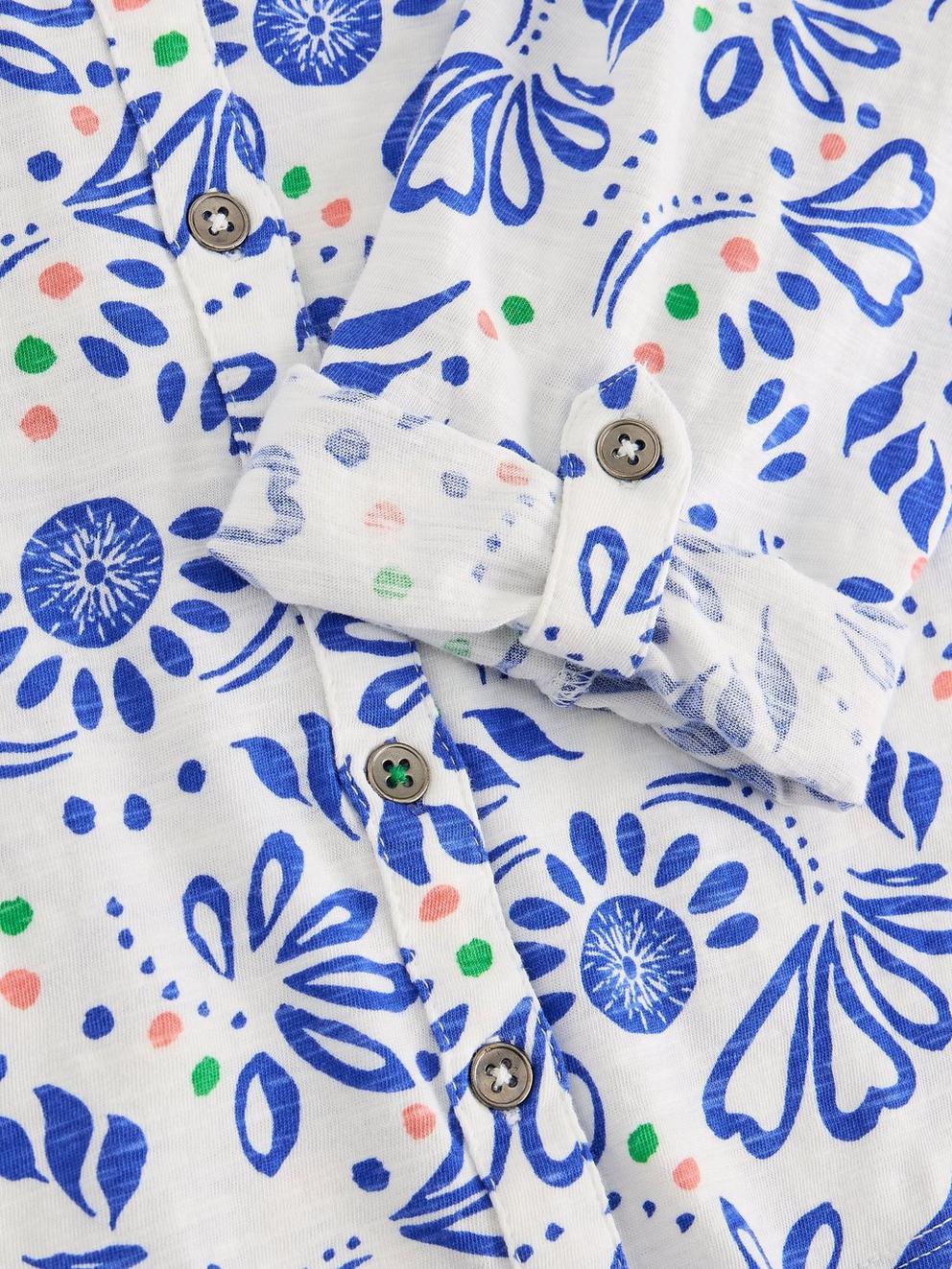 ANNIE JERSEY SHIRT PRINT in WHITE PR - FLAT DETAIL