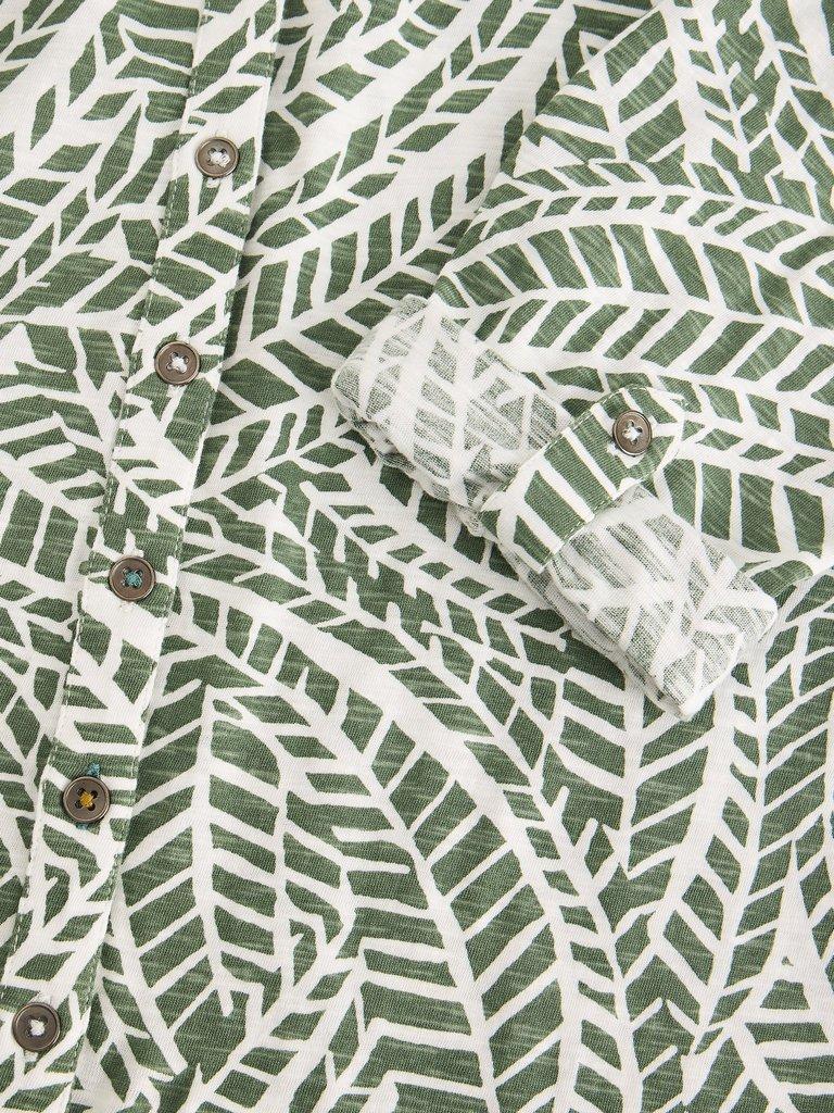 ANNIE JERSEY SHIRT in GREEN PR - FLAT DETAIL