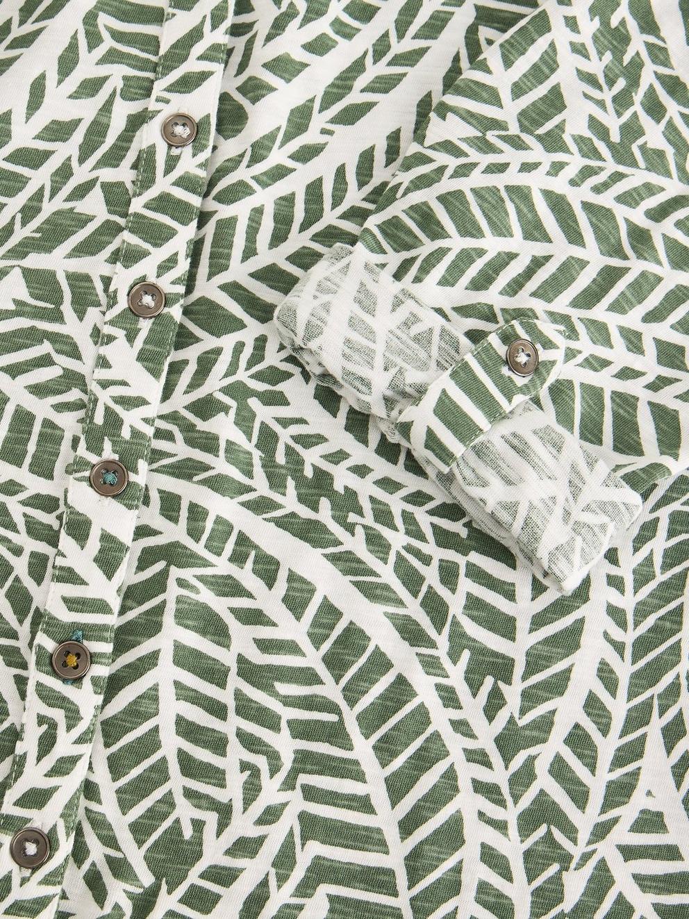 ANNIE JERSEY SHIRT in GREEN PR - FLAT DETAIL