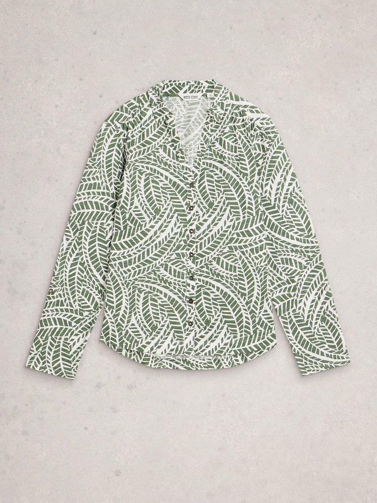 ANNIE JERSEY SHIRT in GREEN PR - FLAT FRONT