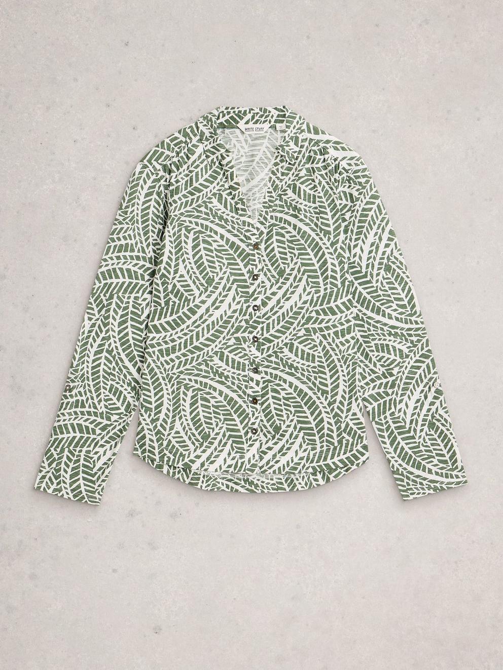 ANNIE JERSEY SHIRT in GREEN PR - FLAT FRONT
